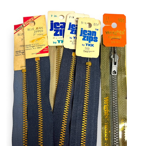 40 Lot VTG Assorted Neckline Jeans Jacket Sewing Zippers | J&P Coats Talon YKK - Picture 7 of 9